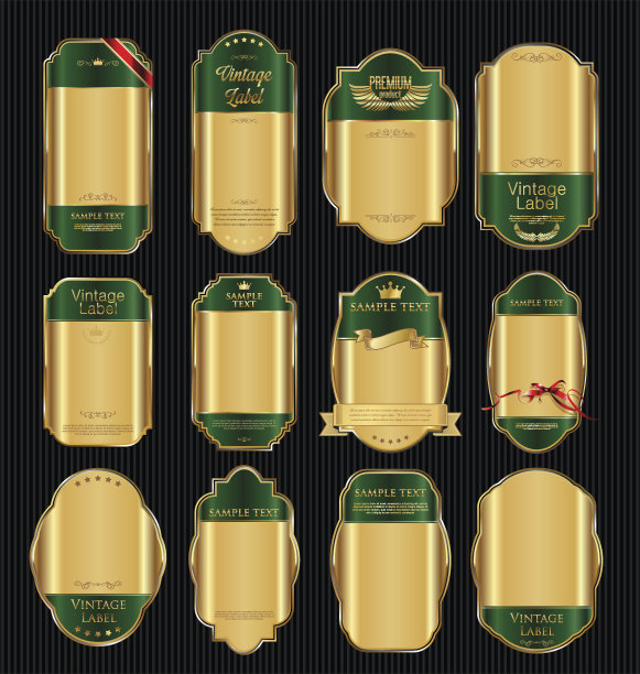 黄金销售标签复古复古设计收藏图片下载