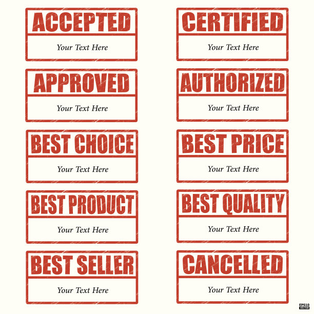 橡胶邮票收集eps10向量图片下载