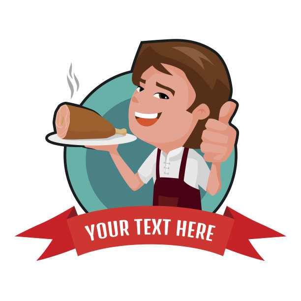 猪腿配厨师盘。图片下载