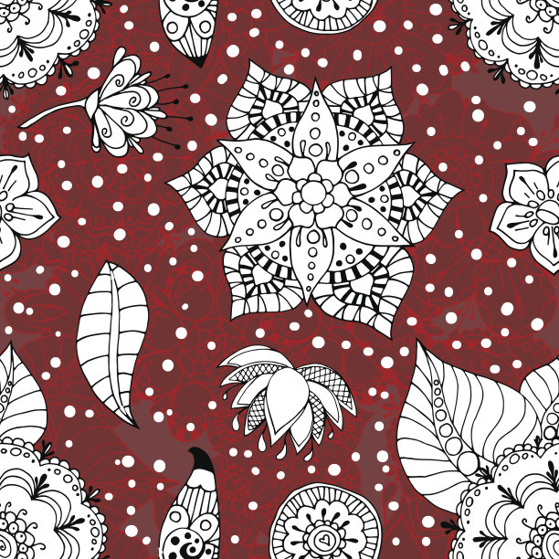 花卉无缝模式素材图片