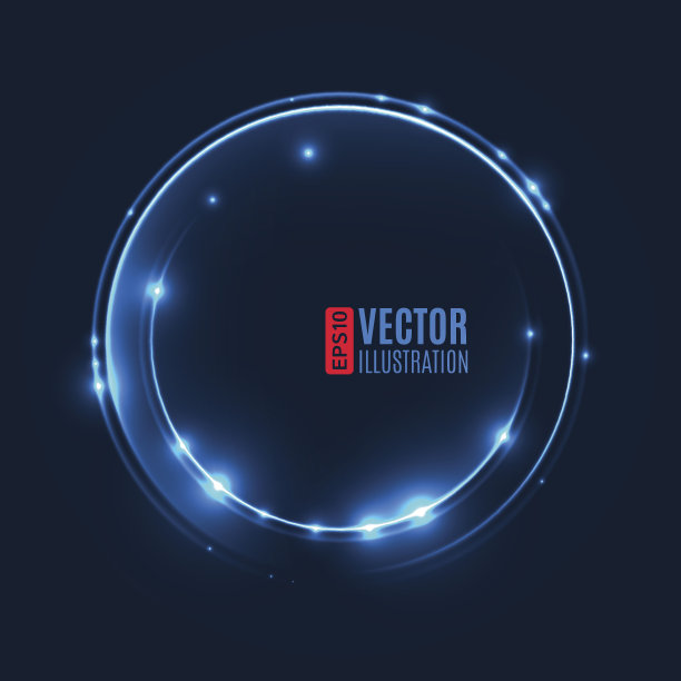 运动中的发光螺旋圈。图片下载