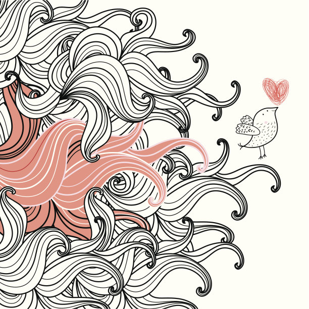 花的背景与爱鸟图片下载