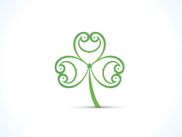 抽象艺术圣帕特里克三叶草图片下载