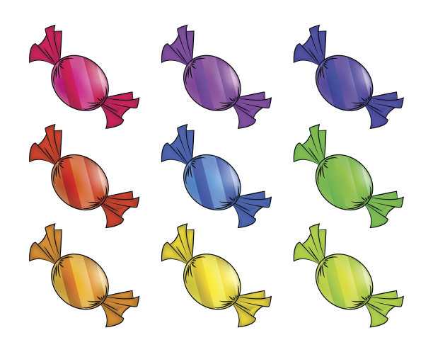 圣诞包装糖果套装。彩色包装甜,图片下载