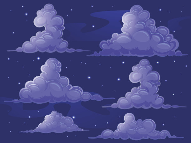 夜间卡通云图片下载