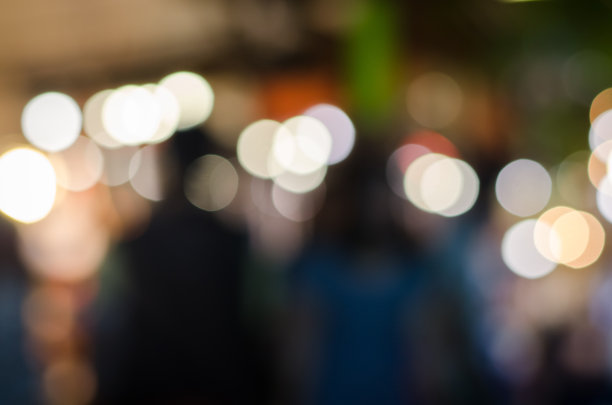 夜市模糊散景图片下载