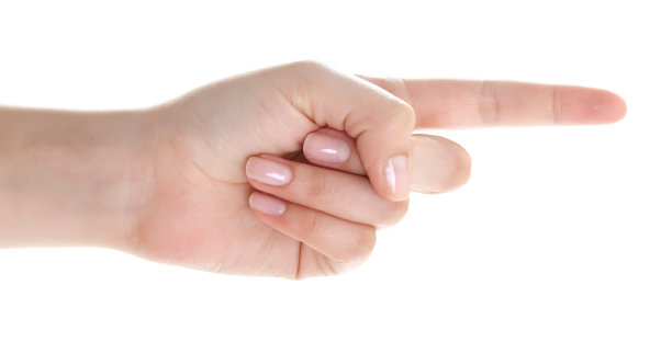 用食指的手素材图片