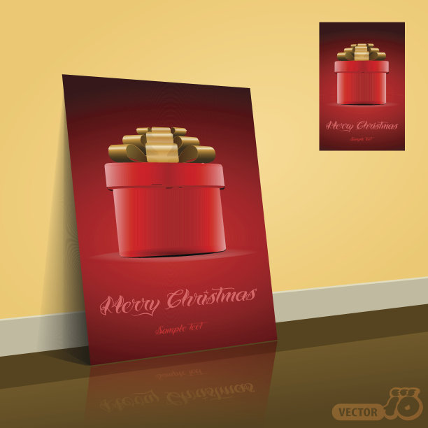 圣诞节或礼品卡模板图片下载