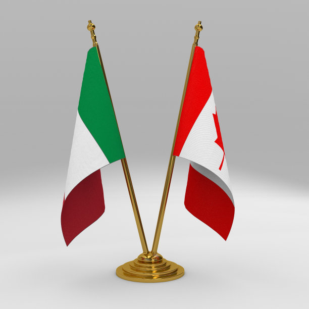 意大利和加拿大双友谊表旗集图片下载