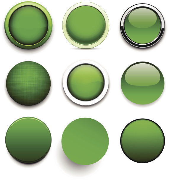 圆形绿色图标。图片下载