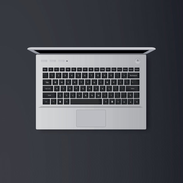 向量的笔记本电脑。现实的例子。图片下载