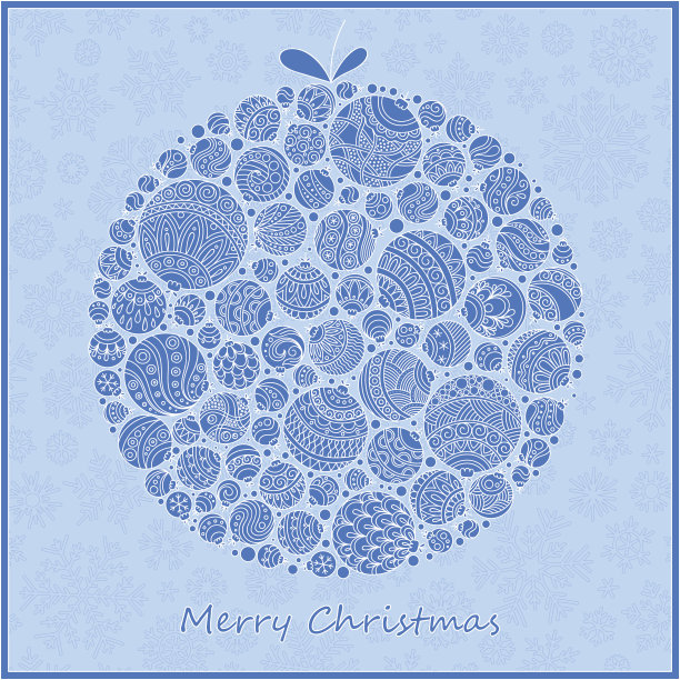 圣诞贺卡。圣诞舞会从舞会插图。图片下载