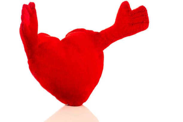 红色的心特写镜头图片下载