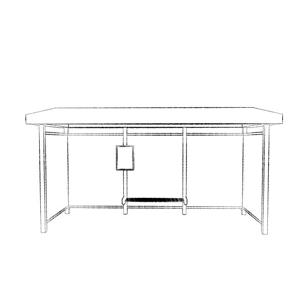 公共汽车站。孤立在白色背景上。示意图说明。图片下载
