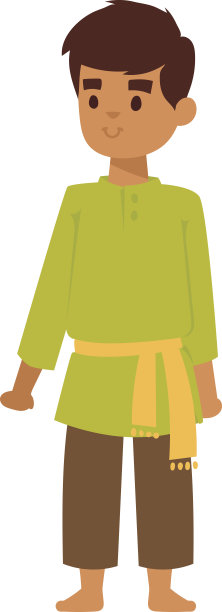 矢量插图印度男孩图片下载