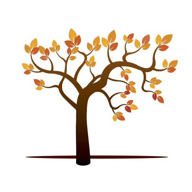 颜色秋天的树图片下载