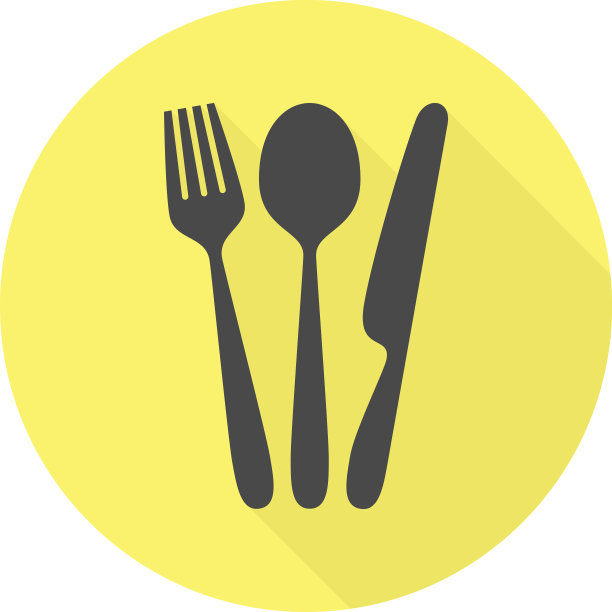 带有长阴影的刀具矢量图标。图片下载