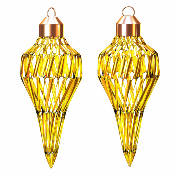 孤立闪亮的圣诞树装饰图片下载