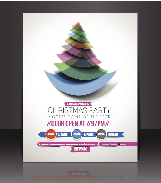 圣诞晚会宣传单图片下载