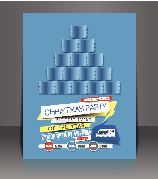 圣诞晚会宣传单图片下载