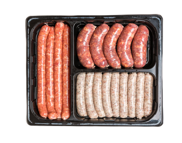 香肠真空包装。图片下载