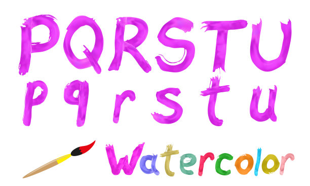 Watercolor字体图片下载