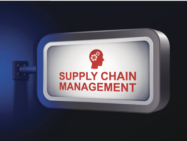 广告牌上的供应链管理文字图片下载