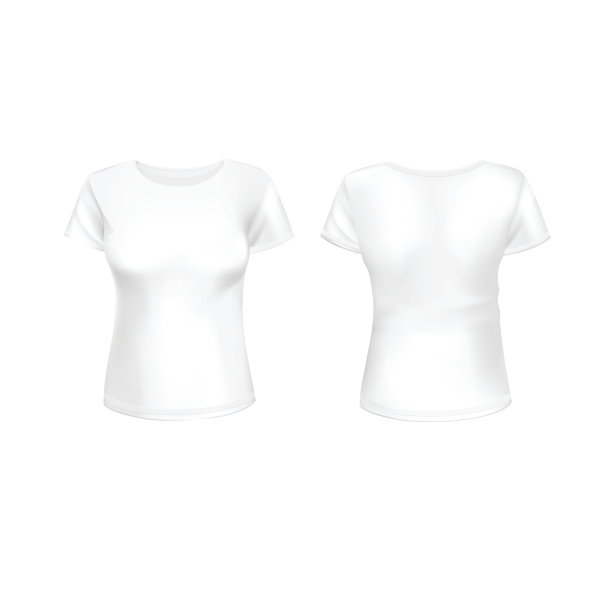 Vector白人女性t恤图片下载