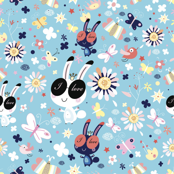 白色背景上孤立的白兔图片下载