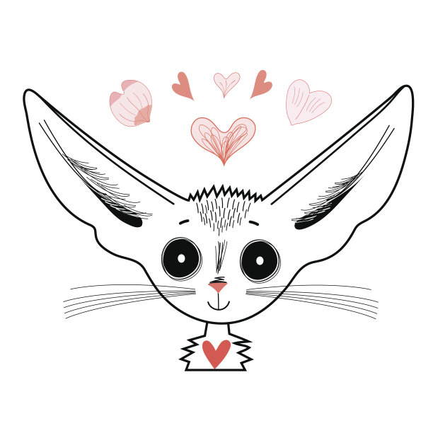 白色背景上孤立的白兔图片下载