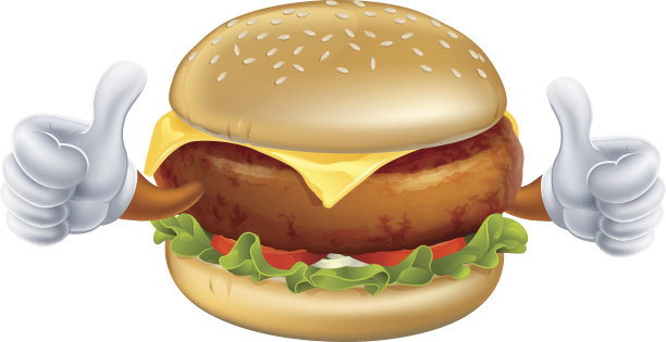 卡通汉堡吉祥物图片下载