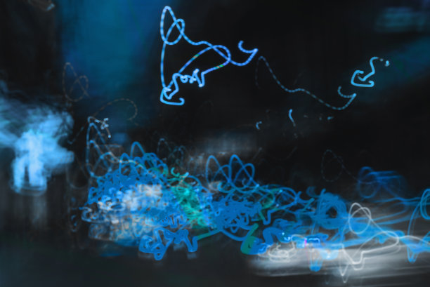 抽象的夜间速度运动照片效果。图片下载