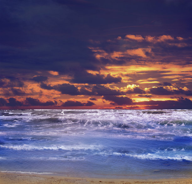 海上日落图片下载