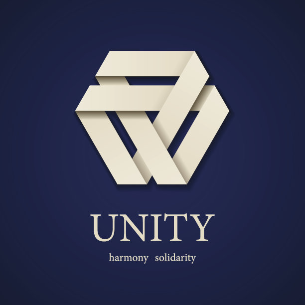 统一纸三角形图标设计模板图片下载