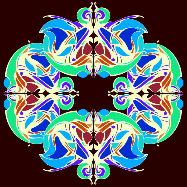 曼荼罗。装饰花边图案，复古装饰有许多重叠的细节图片下载