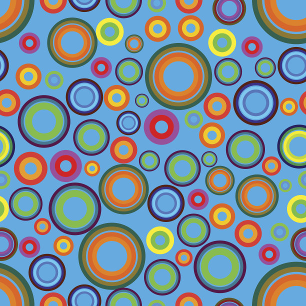 彩色圆无缝图案图片下载