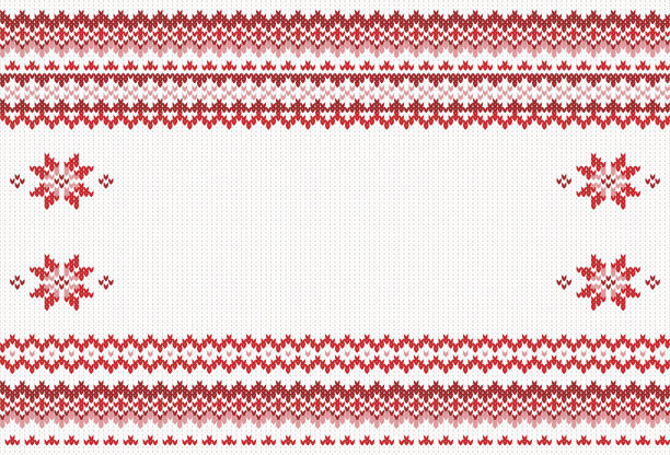 红白针织背景图片下载