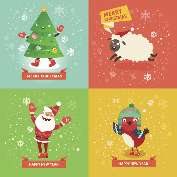 圣诞卡片组图片下载