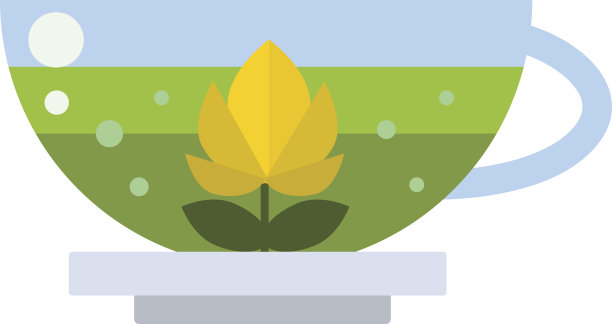 一杯新鲜热腾腾的绿茶矢量插画图片下载