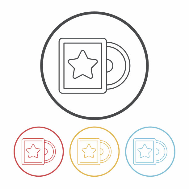 CD光盘线条图标图片下载