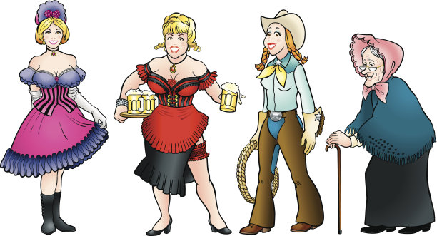 旧西部的妇女图片下载