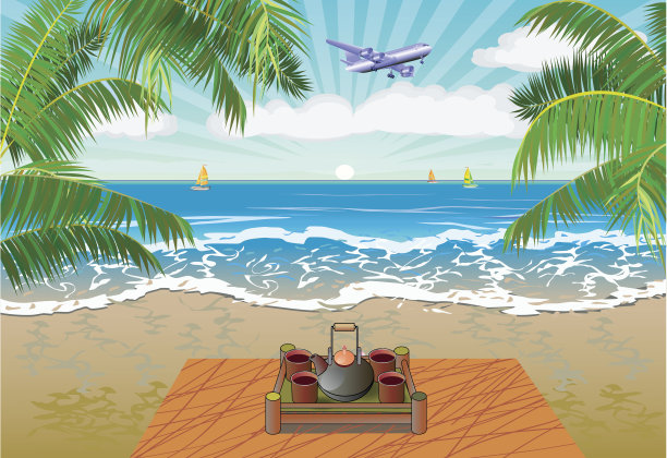 暑假旅游设计图片下载