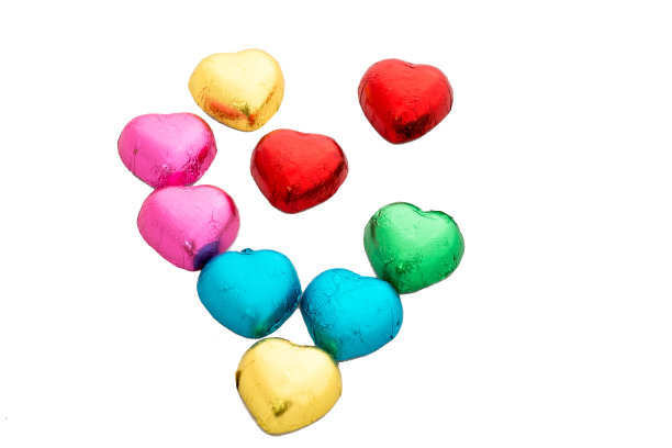 包装纸心形巧克力图片下载