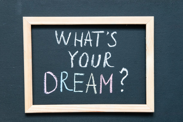 “你的梦想是什么?”粉笔在黑板上写着图片下载