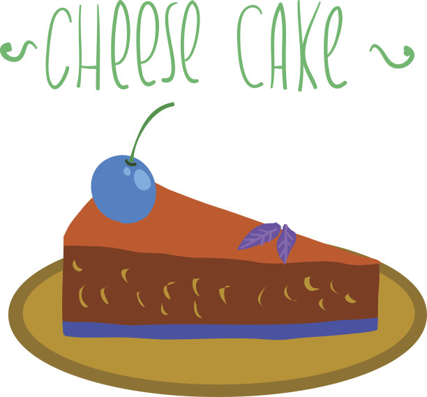 卡通奶酪蛋糕图标。图片下载