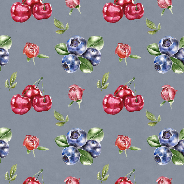 浆果无缝图案图片下载