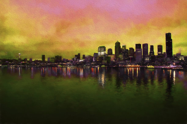 水景西雅图华盛顿油漆效果图片下载