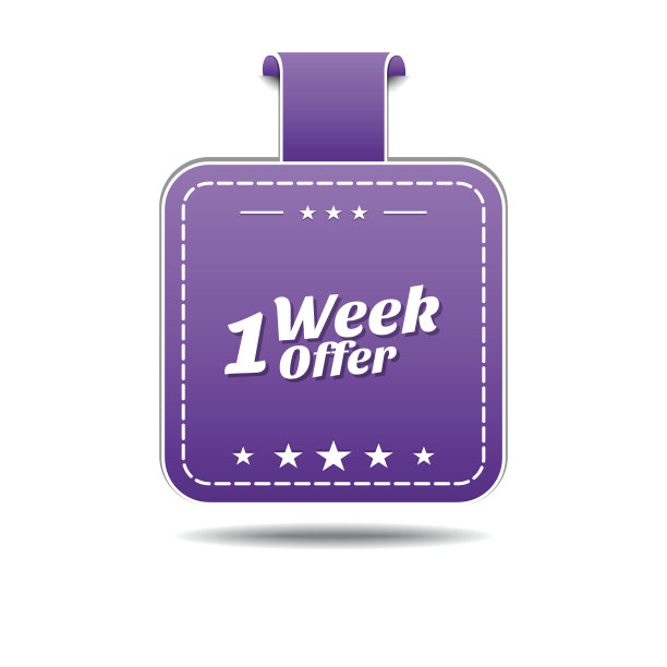 1周提供紫色矢量图标设计图片下载