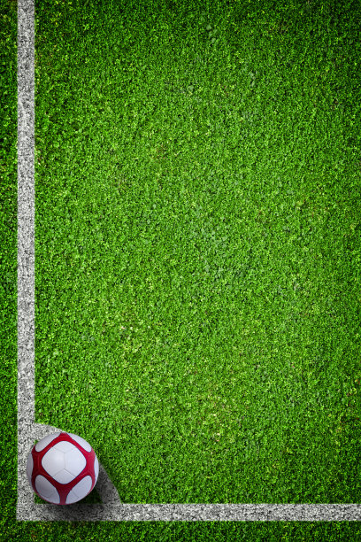 绿色草地上的足球图片下载