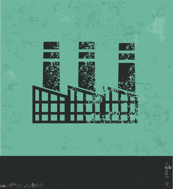 工业设计以绿色为背景，向量图片下载